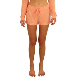 P.J. Salvage Womens Heathered Pajama Shorts, peach, S